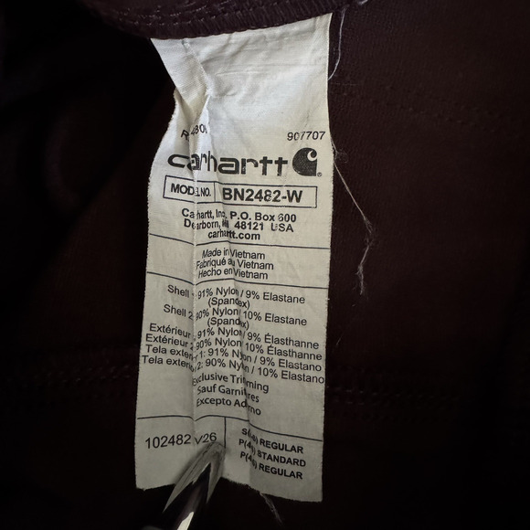 Carhartt Force Fitted Midweight Utility Legging Womens SMALL Brown Zip Pocket - Picture 13 of 13